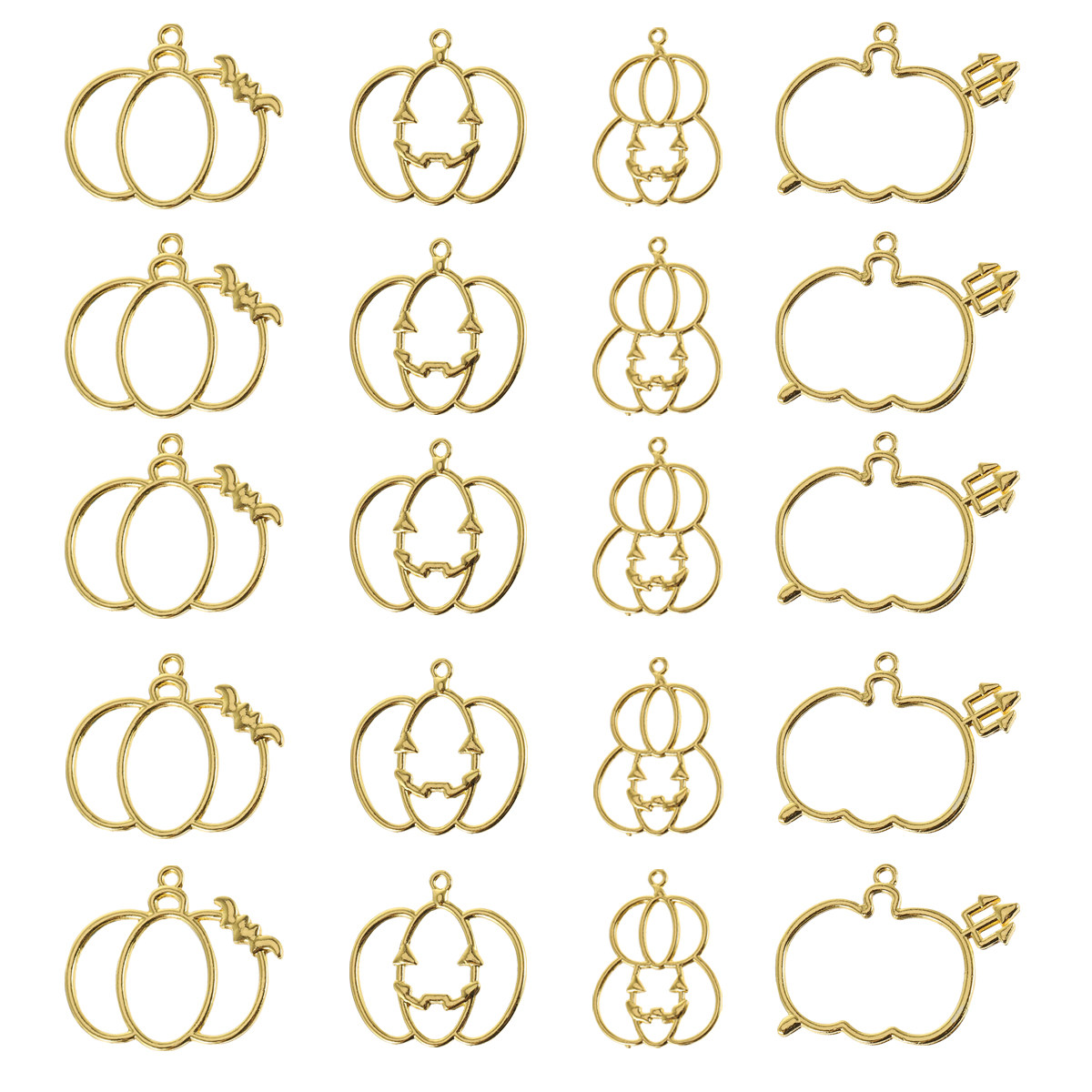 Resin Crafts Diy - 20Pcs DIY Pumpkin Resin Pendant Mold