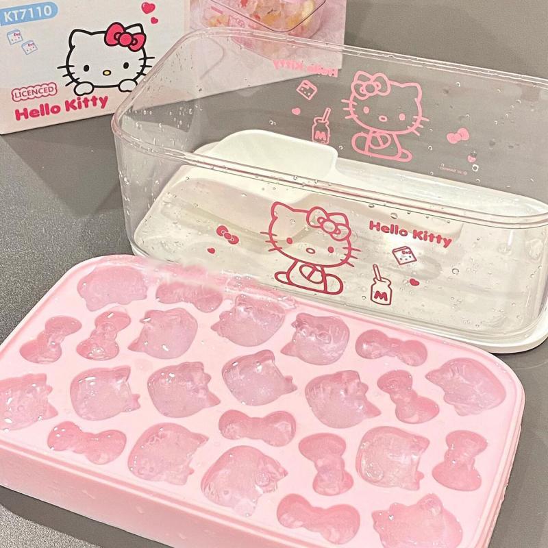 Silicone Mold Tray - Anime Pink 3D Pink Hello Kitty