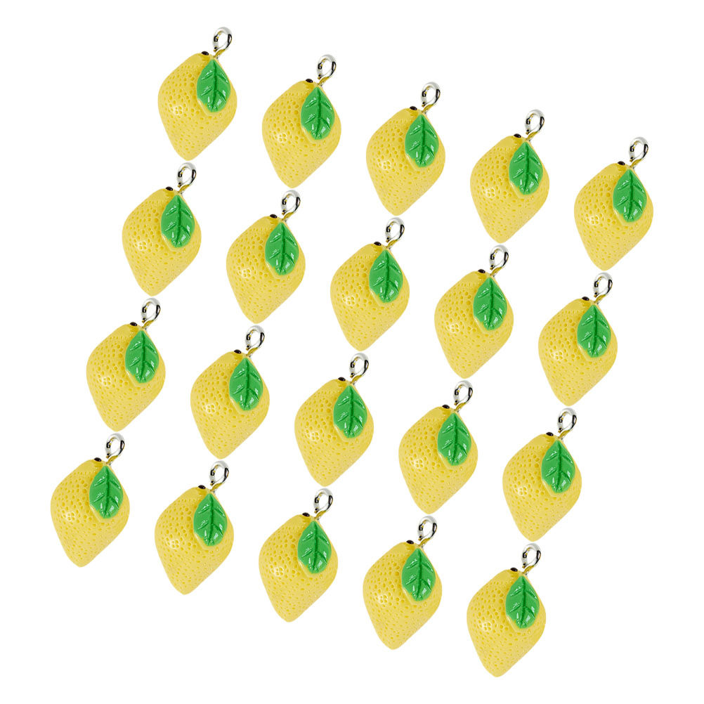 Resin Crafts Diy - 20Pcs Resin Lemon Charms Fruit Charms