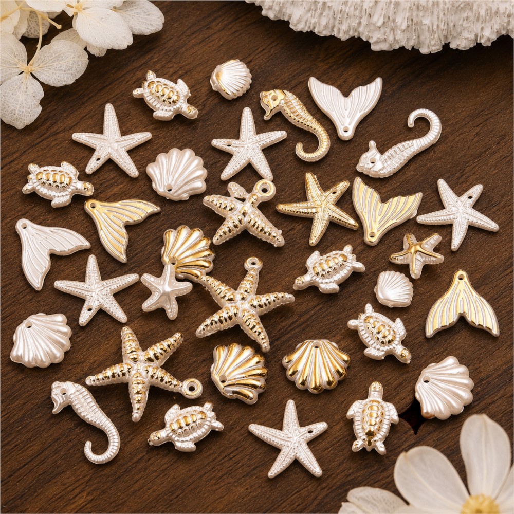 Resin Crafts Diy - 30/50g Mix Random Summer Starfish Pearl