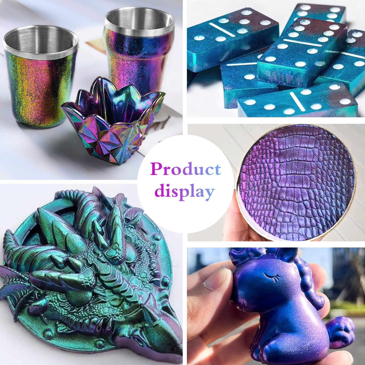 1 Set Chameleon Powder Nail Ch - Resin Glitter Pack ulasan dan harga