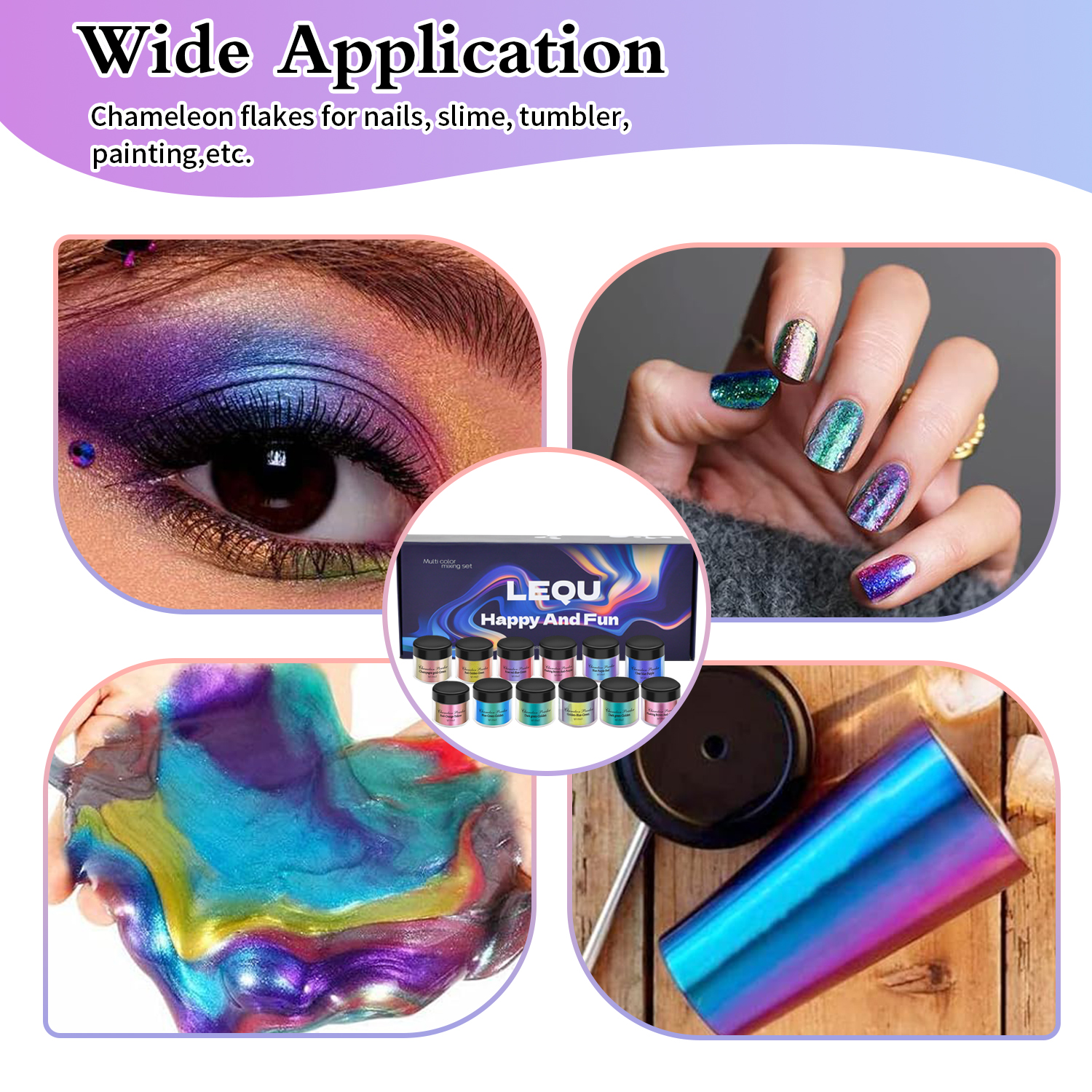 1 Set Chameleon Powder Nail Ch - Resin Glitter Pack ulasan dan harga