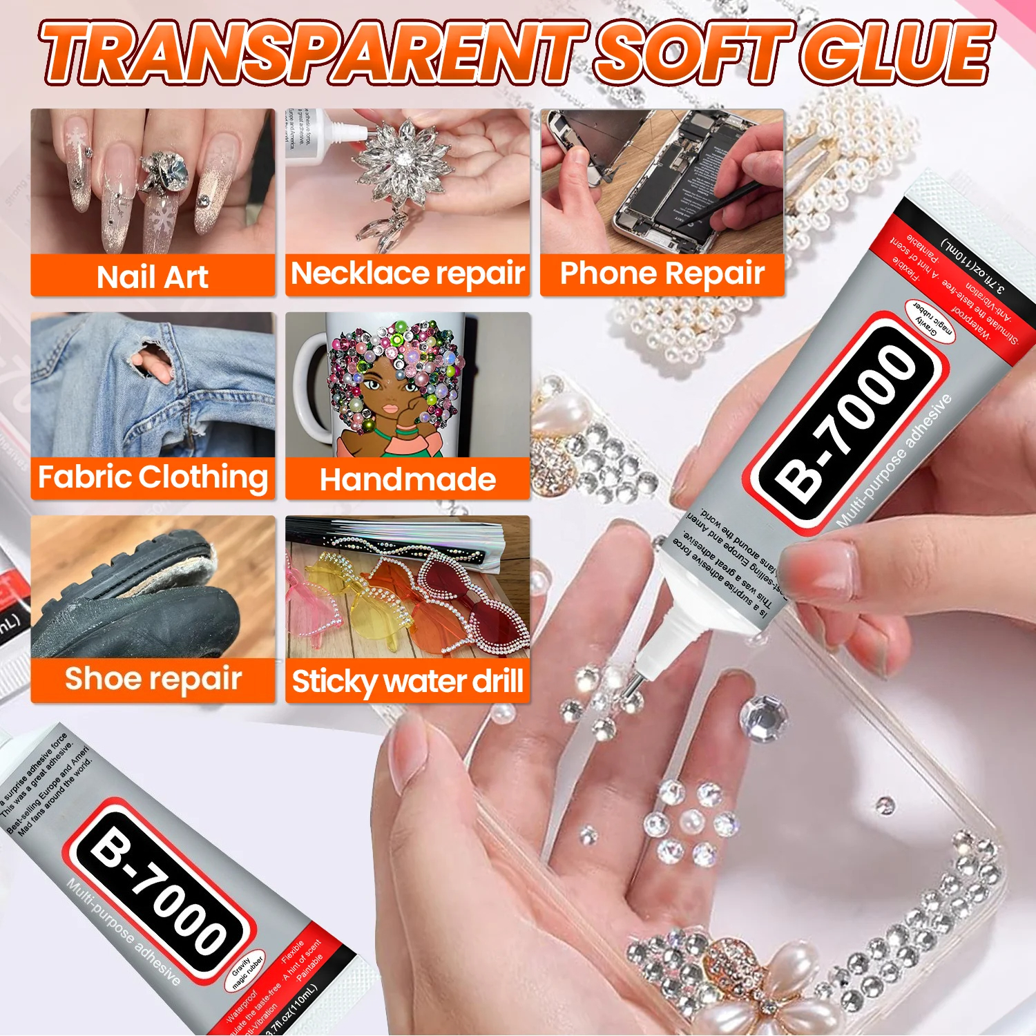 1-10Pcs B-7000 Super Glue Lool - Crafting Resin ulasan dan harga