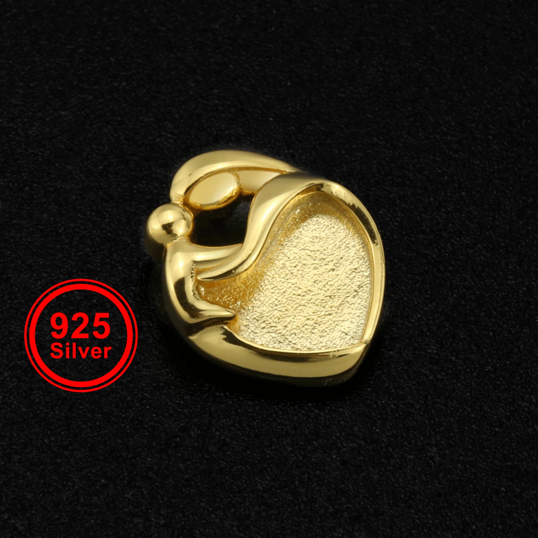 9MM Heart Bezel Settings Mothe - Bezels Set Pendant ulasan dan harga
