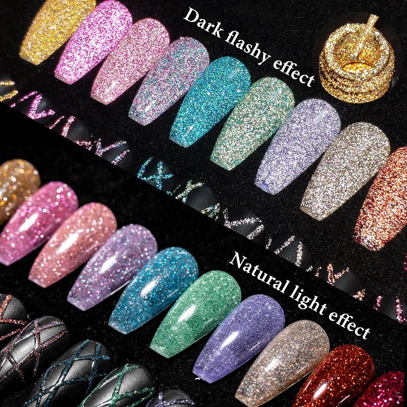 2/4/6pcs Reflective Glitter Li - Resin Glitter Pack ulasan dan harga