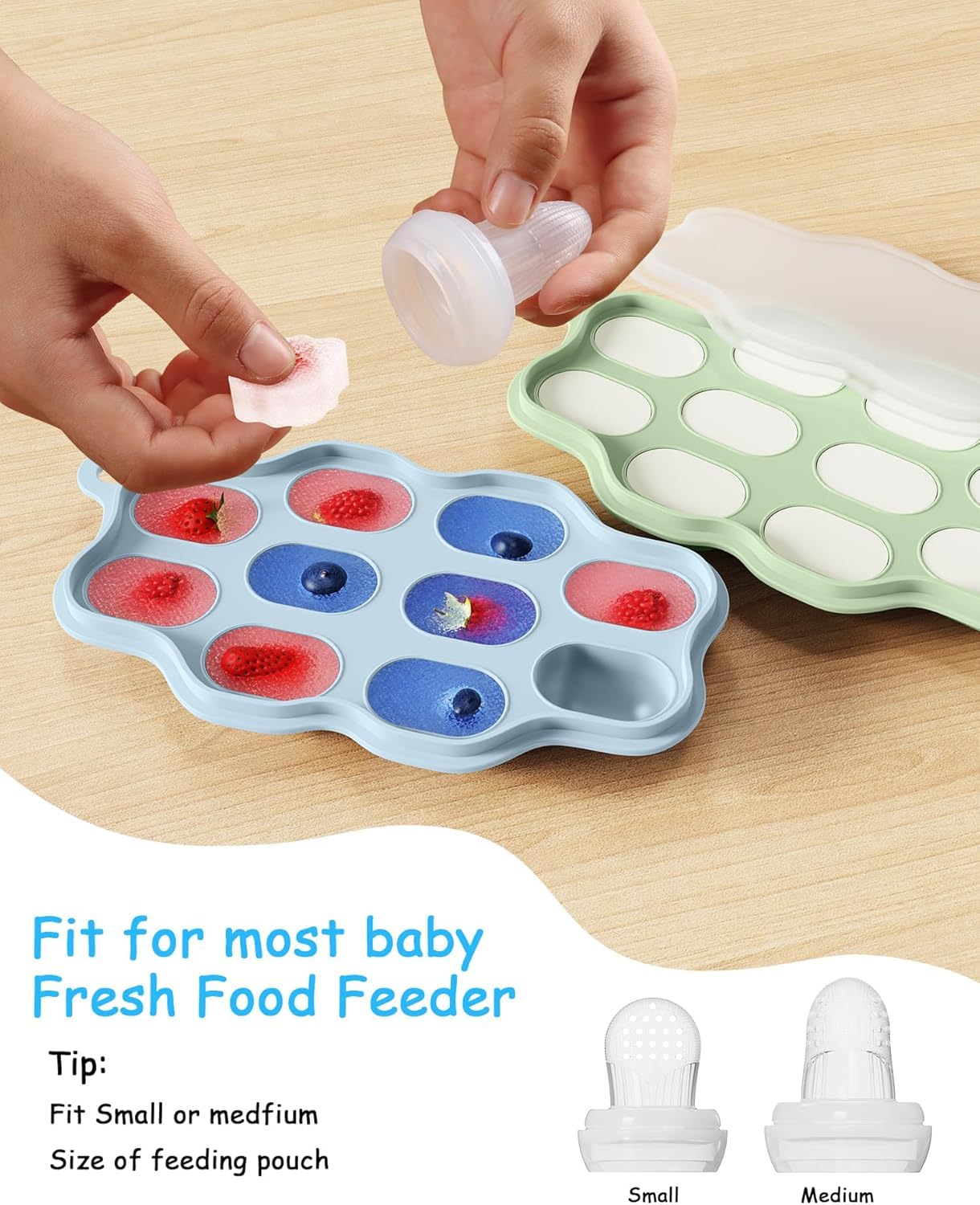 2-Pack Silicone Baby Food Free - Silicone Mold Tray ulasan dan harga