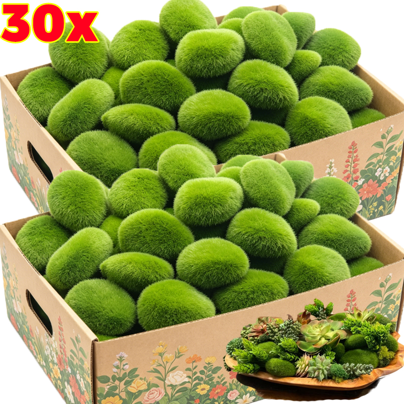 5/30pcs Simulation Moss Stone  - Terrarium Moss Art ulasan dan harga