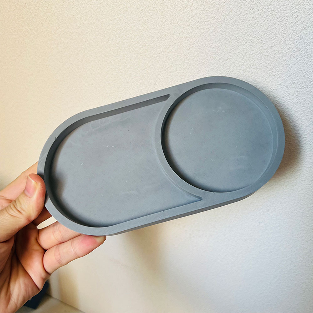 Oval Storage Tray Concrete Mol - Coaster Mold Round ulasan dan harga