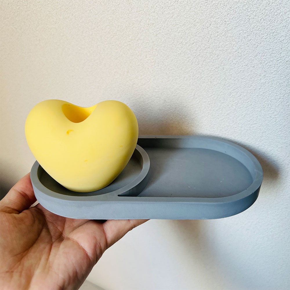 Oval Storage Tray Concrete Mol - Coaster Mold Round ulasan dan harga
