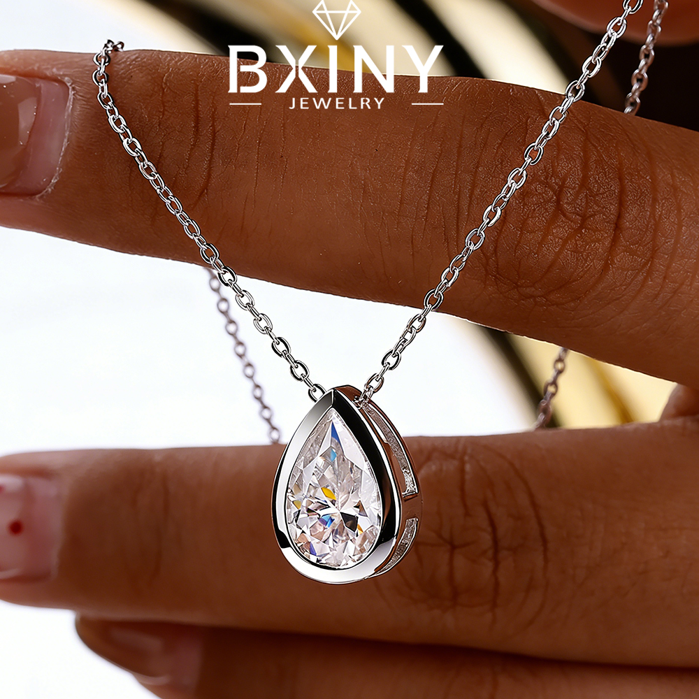 BXINY 4Carat Bezel Set WaterDr - Bezels Set Pendant ulasan dan harga