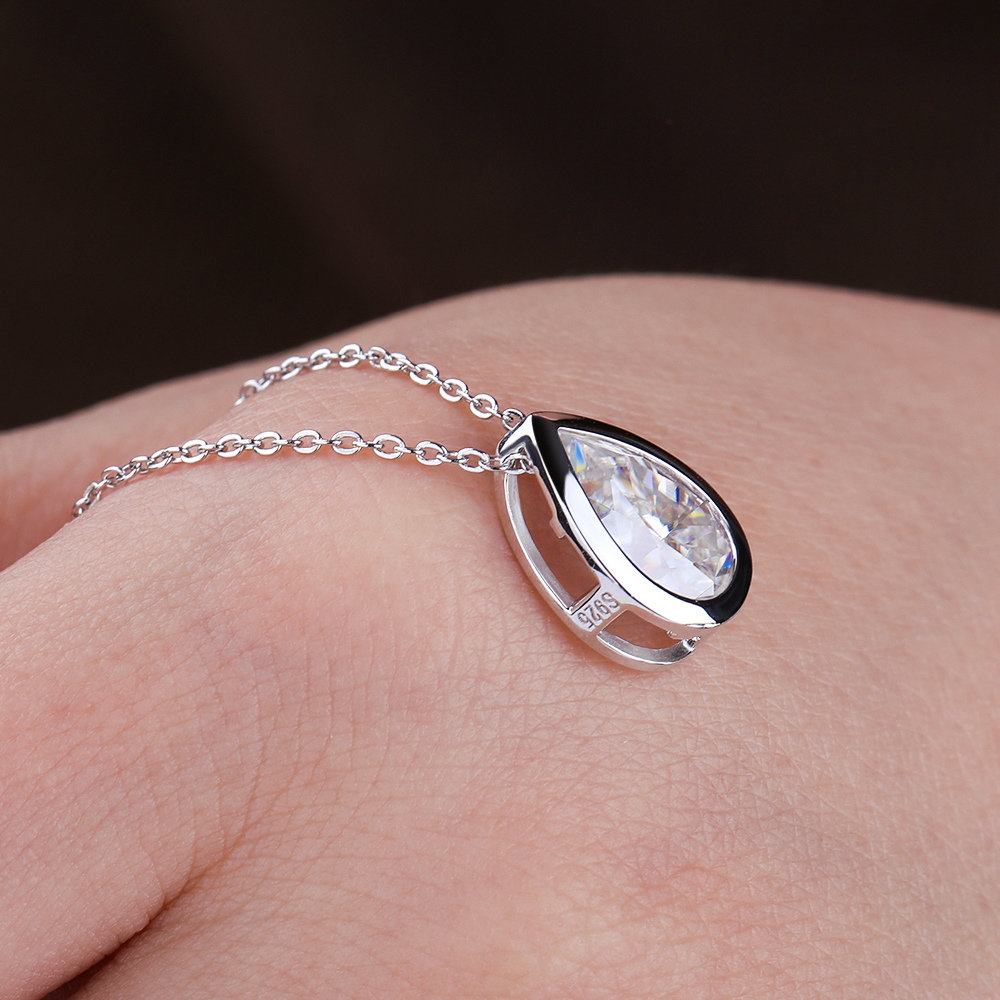 BXINY 4Carat Bezel Set WaterDr - Bezels Set Pendant ulasan dan harga