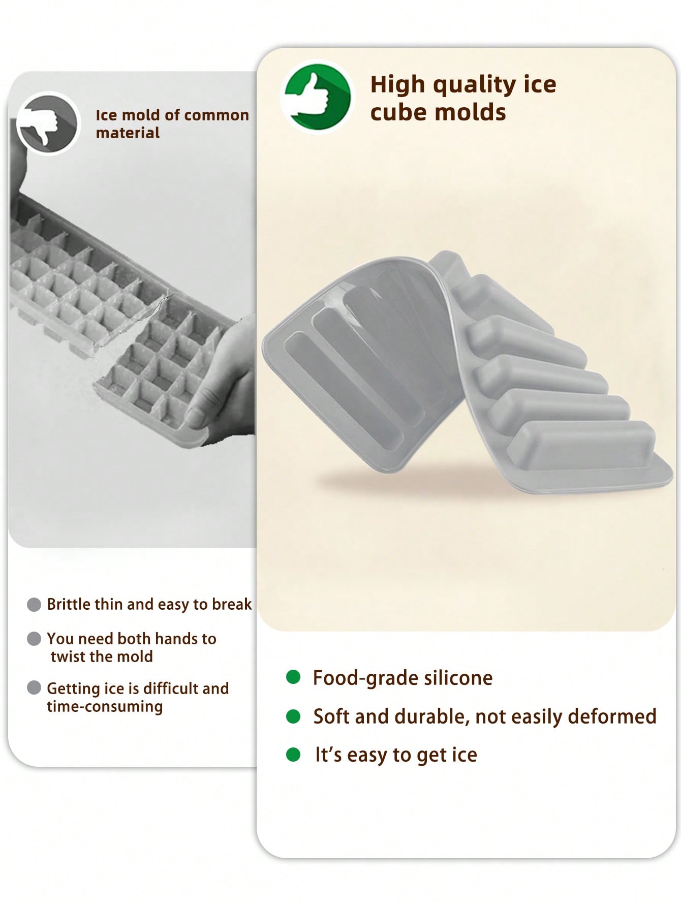 1pc Multi-grid Ice Cube Mold,  - Silicone Mold Tray ulasan dan harga