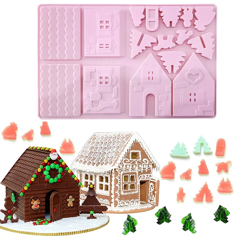Christmas House Building block - Silicone Mold Tray ulasan dan harga