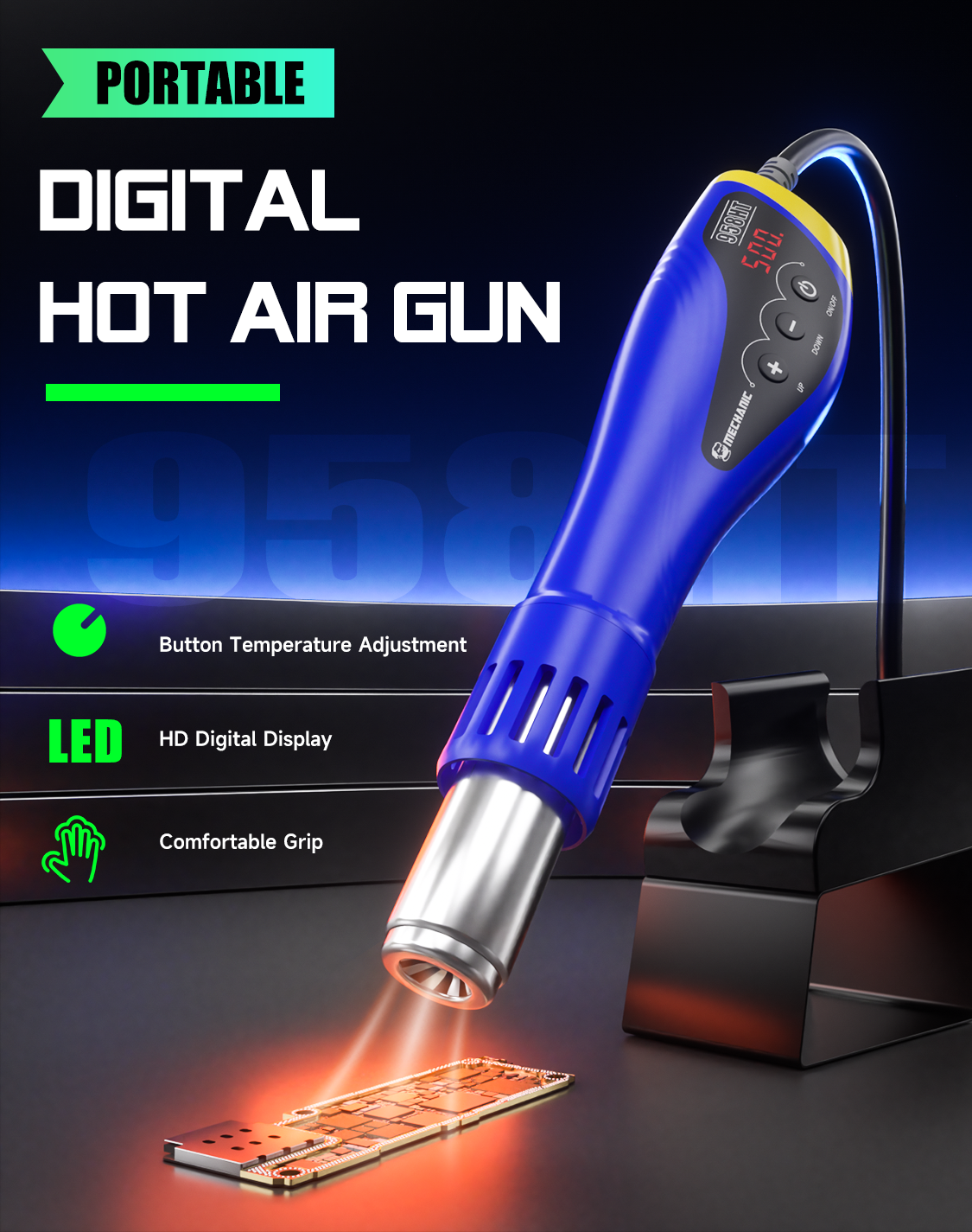 MECHANIC OFFICIAL HT-958 Porta - Heat Gun Small ulasan dan harga