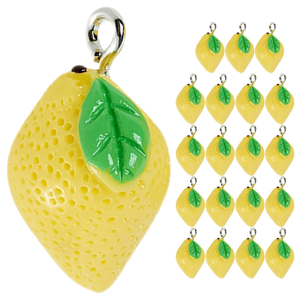 20Pcs Resin Lemon Charms Fruit - Resin Crafts Diy ulasan dan harga