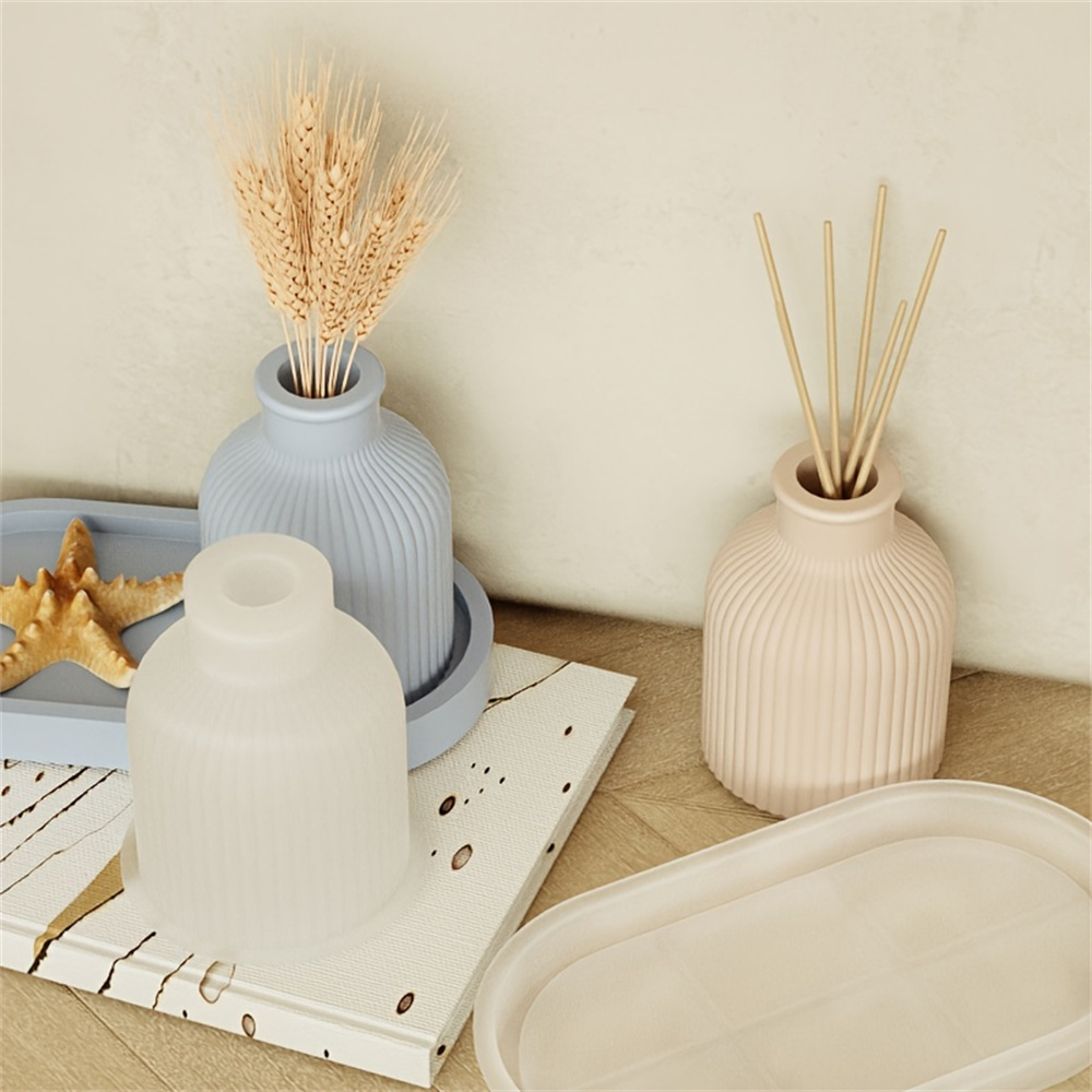 1/2pcs Vase Tray Silicone Mold - Coaster Mold Round ulasan dan harga