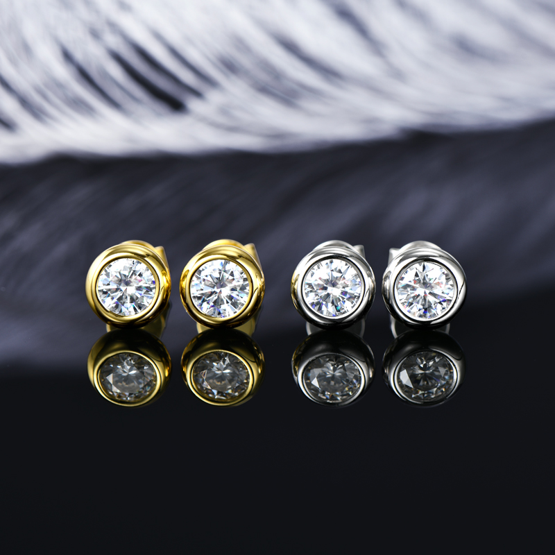IOGOU 6.5mm 1ct Bezel Moissani - Bezels Set Pendant ulasan dan harga