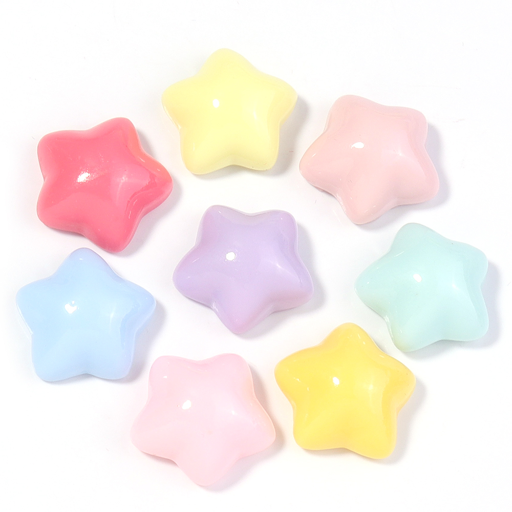 50pcs/lot 16mm Colorful Star R - Resin Crafts Diy ulasan dan harga
