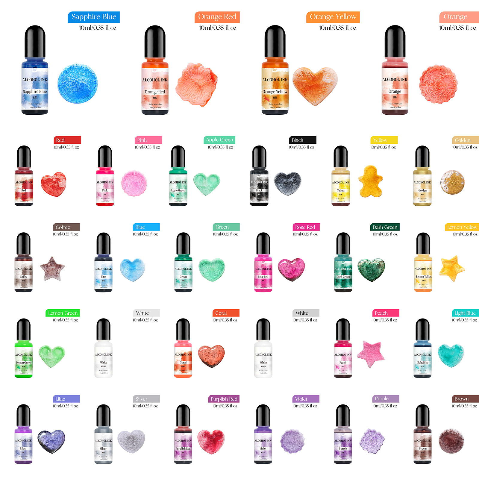 10ml Colorant Dye For DIY Epox - Resin Dye Alcohol ulasan dan harga