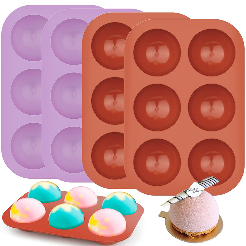 6 Cavities Semicircle Silicone - Coaster Mold Round ulasan dan harga