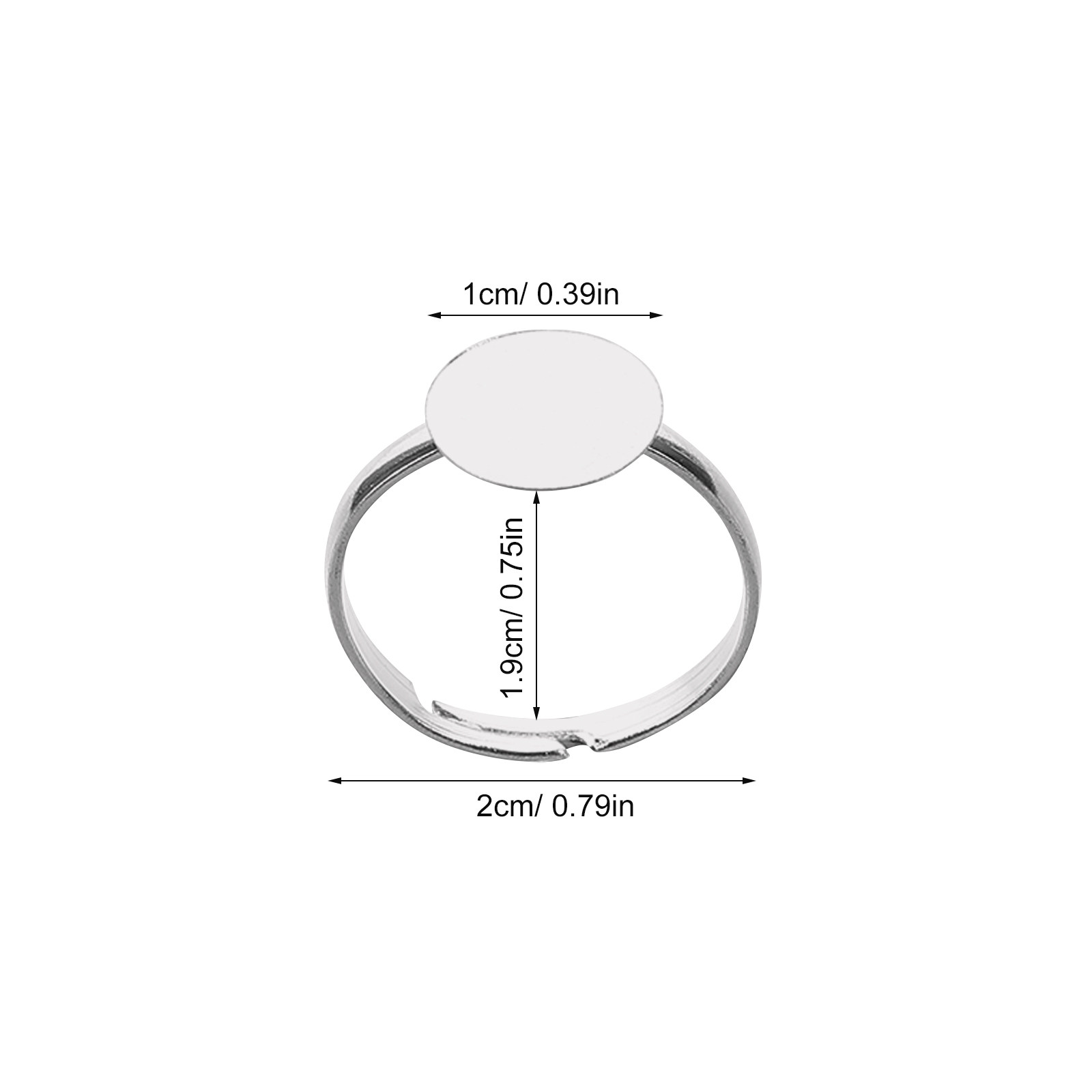 20Pcs Adjustable Blank Ring Fi - Resin Crafts Diy ulasan dan harga