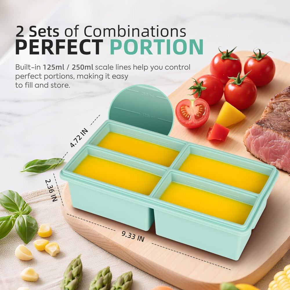 Silicone Freezer Trays with Li - Silicone Mold Tray ulasan dan harga