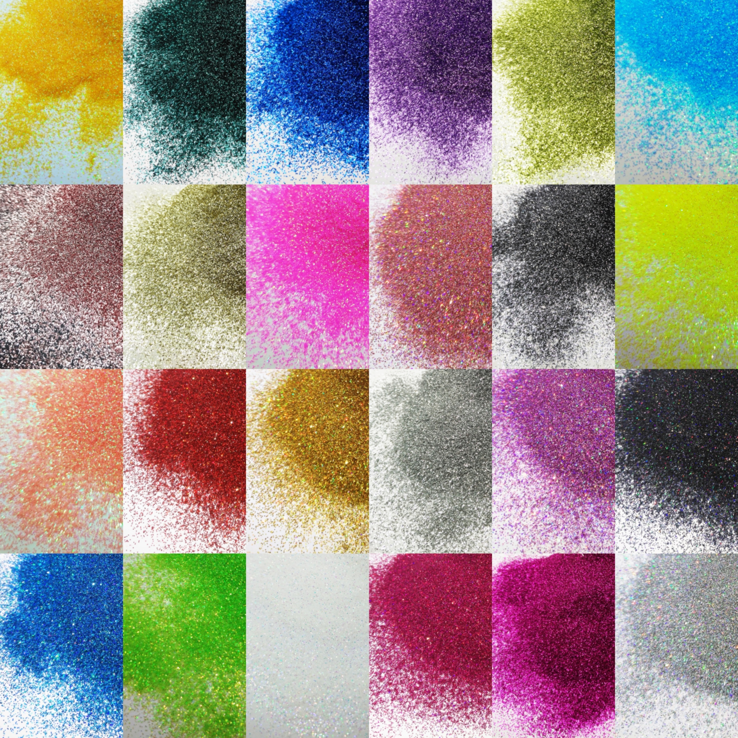 24-Color Cosmetic Iridescent H - Resin Glitter Pack ulasan dan harga