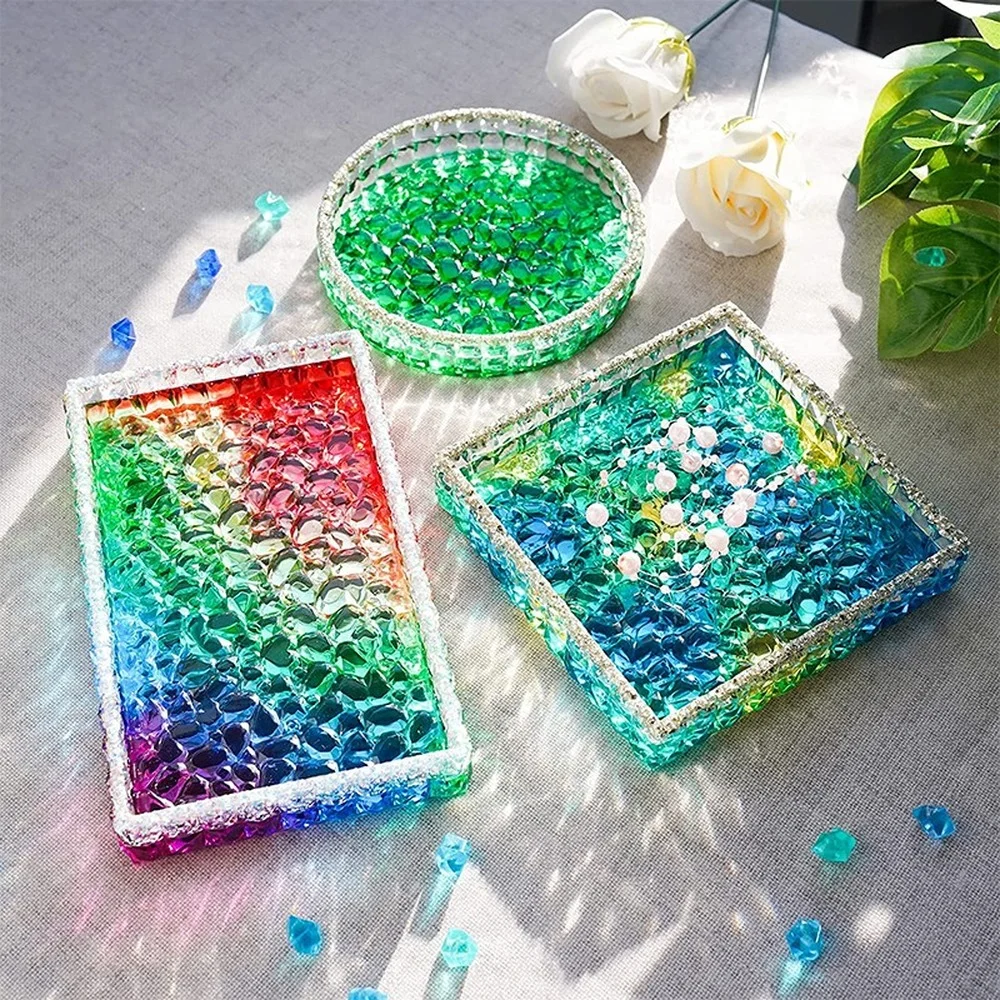 Ashtray Glass Crystal Texture  - Coaster Mold Round ulasan dan harga