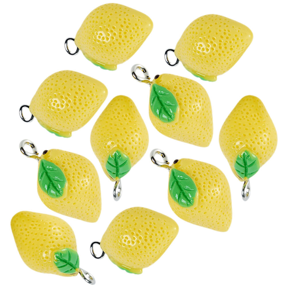 10Pcs Mini Lemon Charms Resin  - Resin Crafts Diy ulasan dan harga