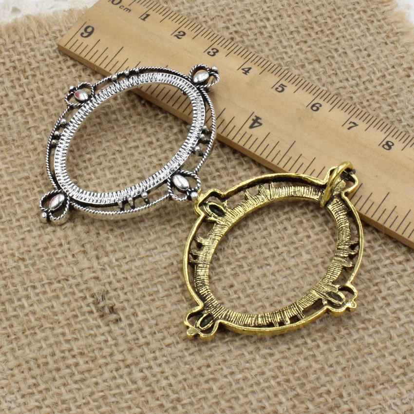 Fit 30x40mm Oval Cabochon Anti - Bezels Set Pendant ulasan dan harga