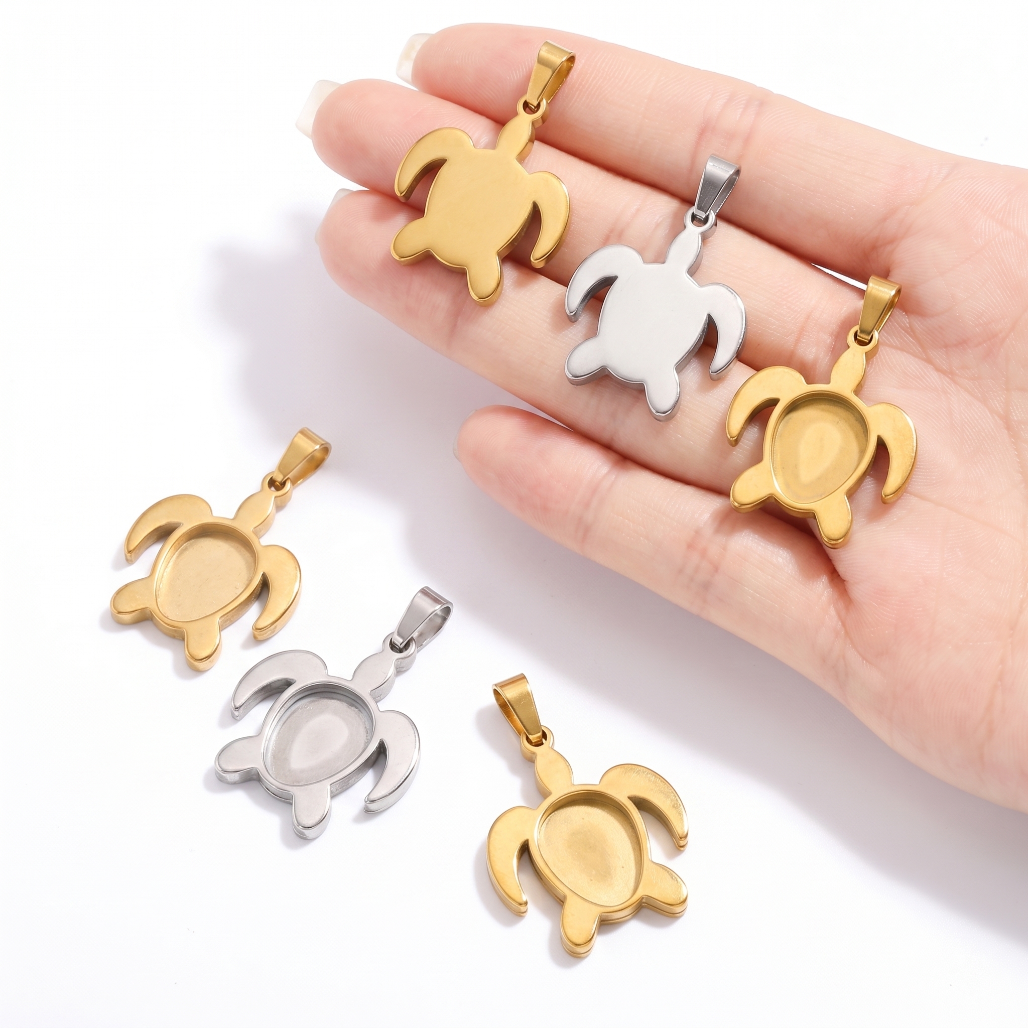 5pcs Stainless Steel Turtle Pe - Resin Craft Projects ulasan dan harga