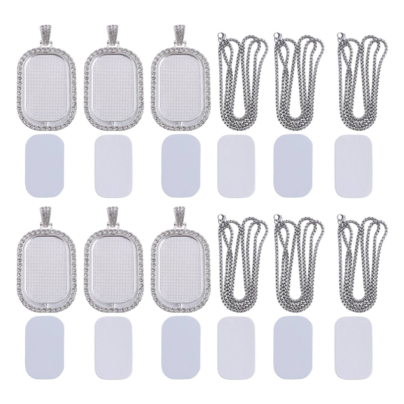 WORTHOWN-48Pcs Sublimation Rhi - Bezels Set Pendant ulasan dan harga